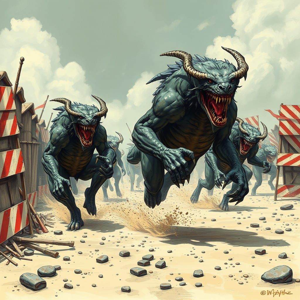 Monsters in Satan's Agility Contest