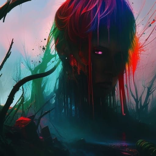 Rainbow in Hell: Horror Speedpaint