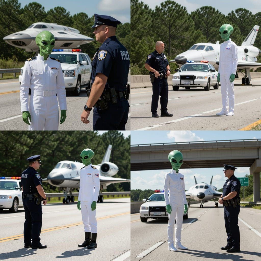Alien Pulled Over on Interstate 95