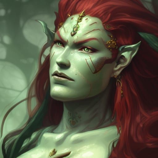 Hyperdetailed Portrait of Ganondorf, Demon Lord King