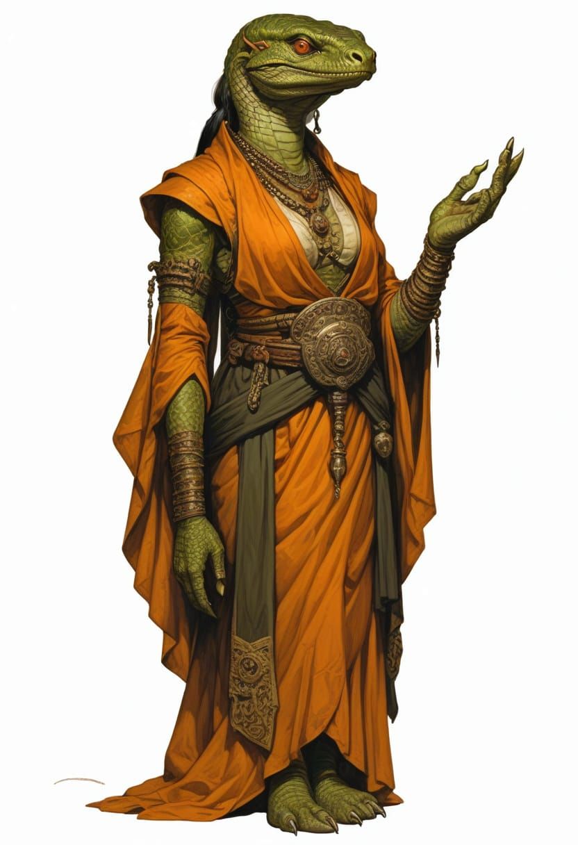 Ethereal Serpent Goddess in Vibrant Fantasy Style