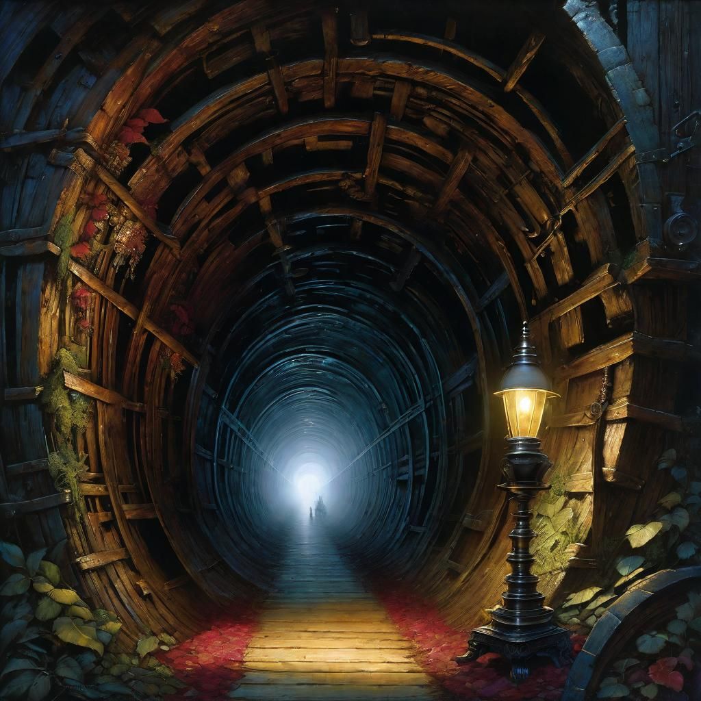 Light at Tunnel's End: Dark Fantasy Concept Art
