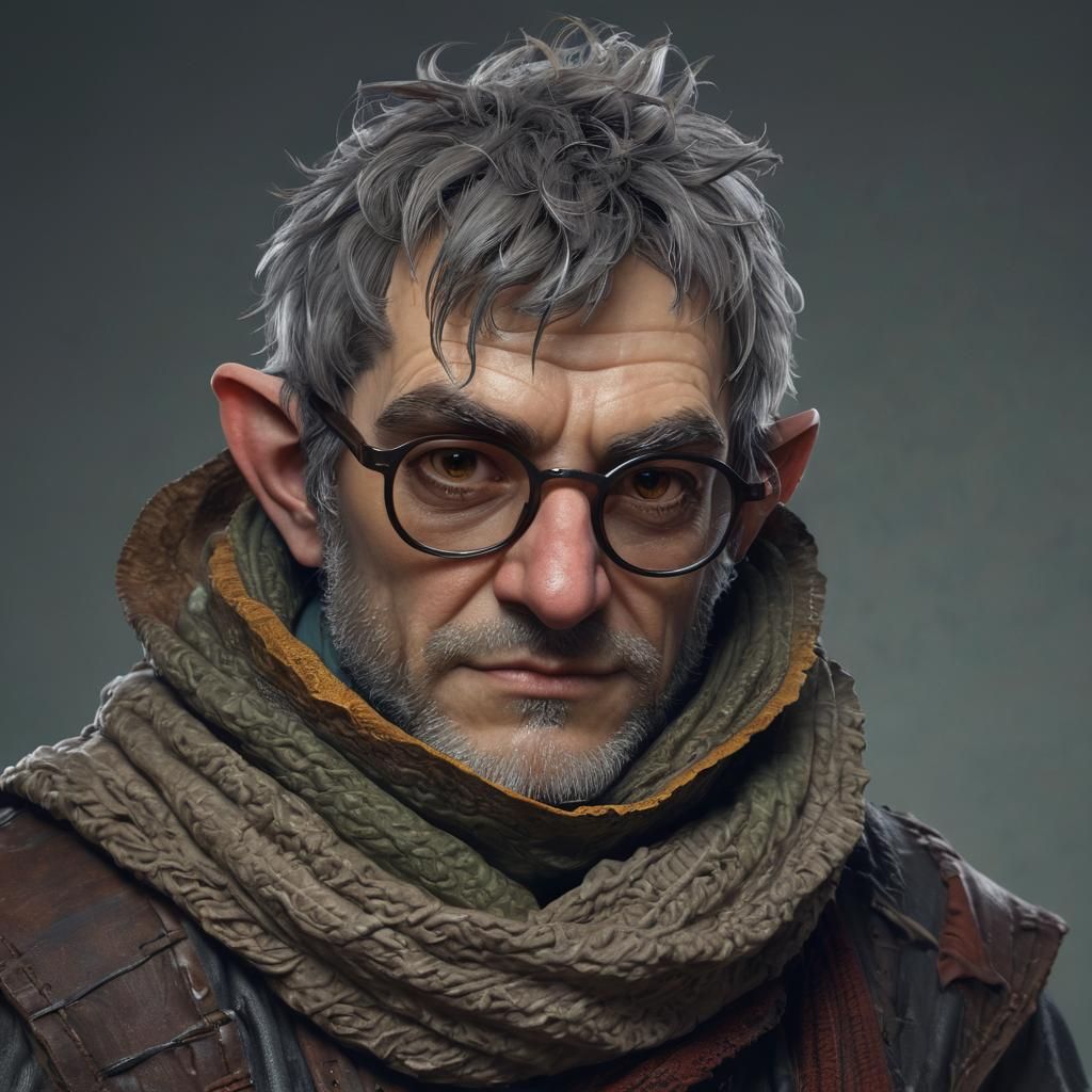 Grizzled Halfling Fey Warlock