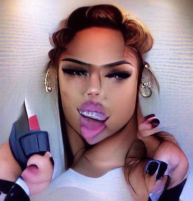 Stylized AI Image of a Baddie