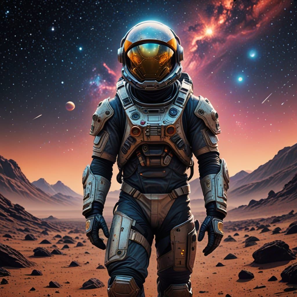 Spacesuit-clad Toad Embarks on Intergalactic Adventure