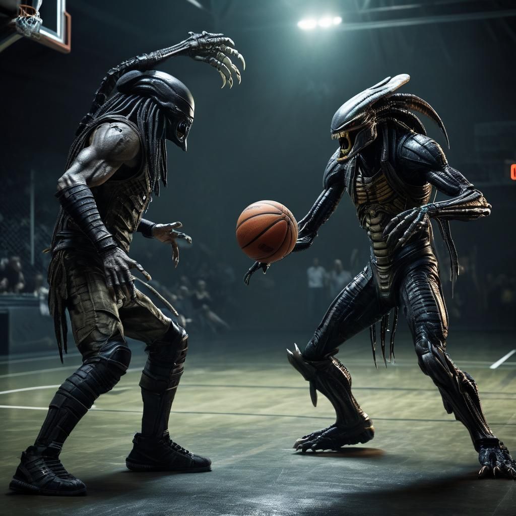 Xenomorph Versus Predator Basketball Showdown