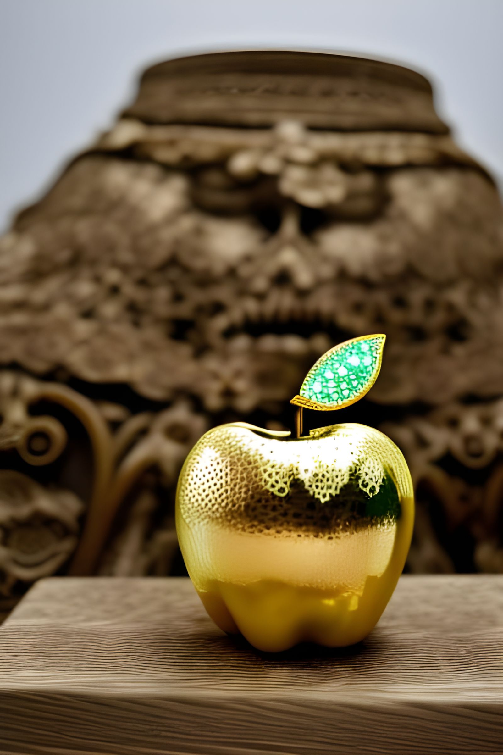 Golden Apple of Discord in Cyberpunk Style