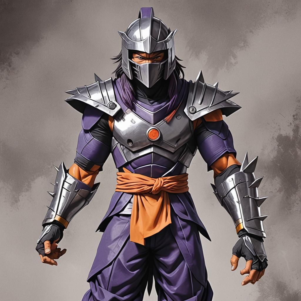 Shredder as Goku: A Fusion of Two Icons