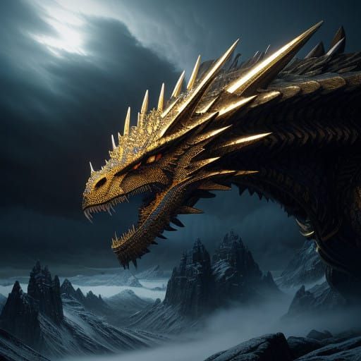 Majestic White Dragon Close-up in Realistic Fantasy Style