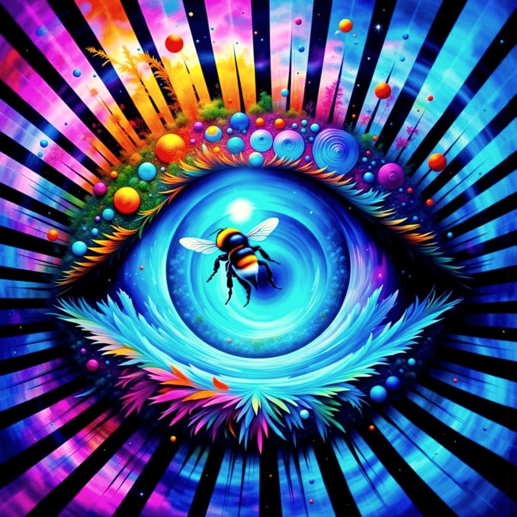 "Bumble bee in the eye"