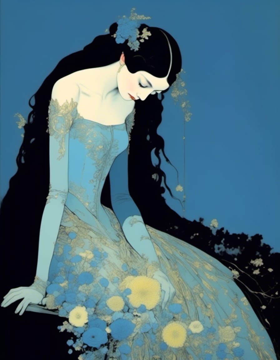 Fairytale Grief: Painting in Modigliani Style