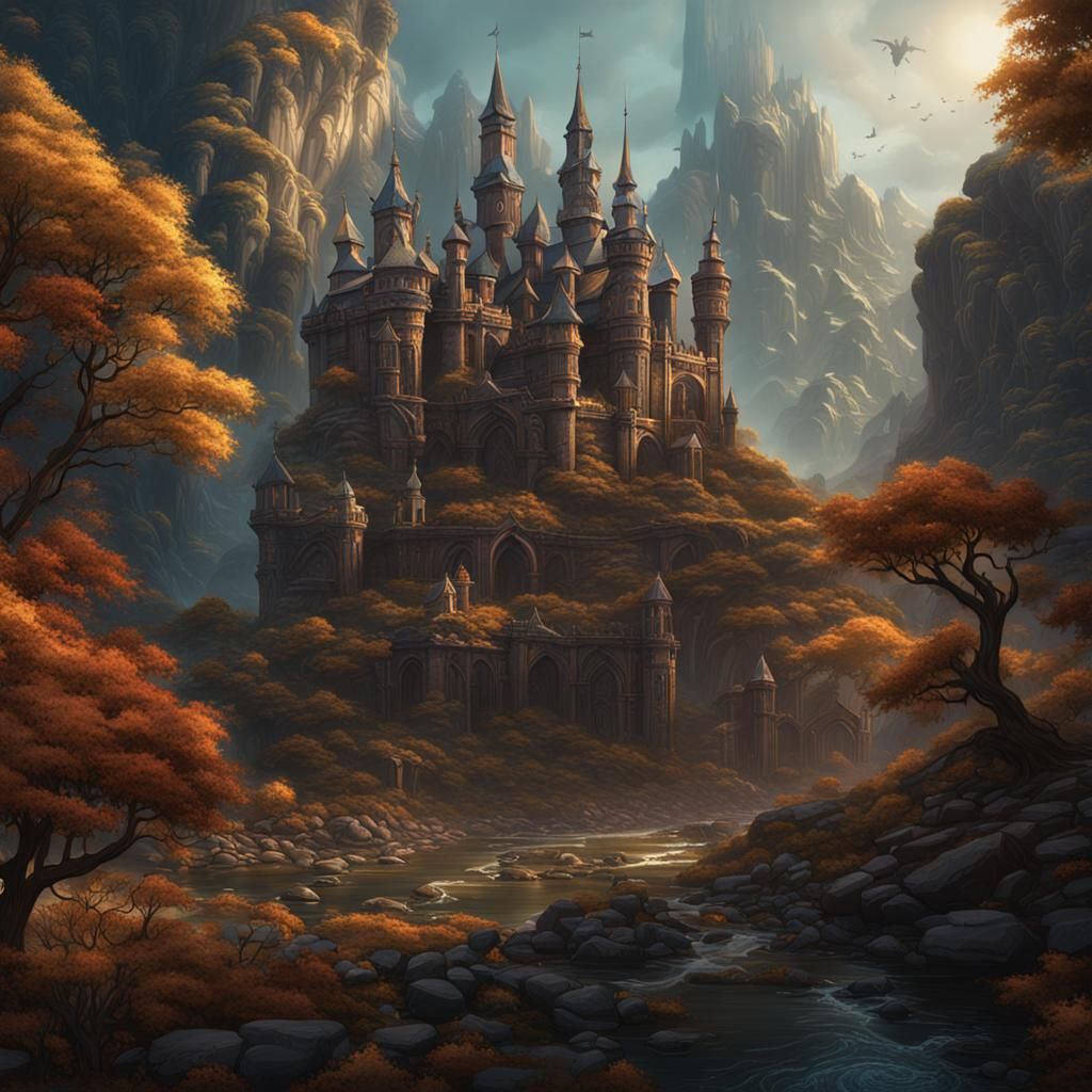 Fantastical Matte Painting in Deep Color