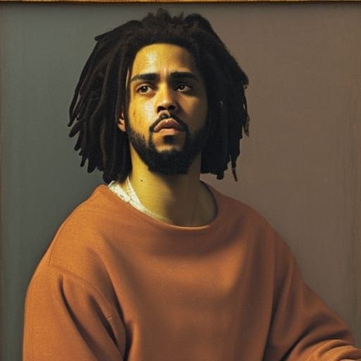 J Cole as Renaissance Portrait Painting