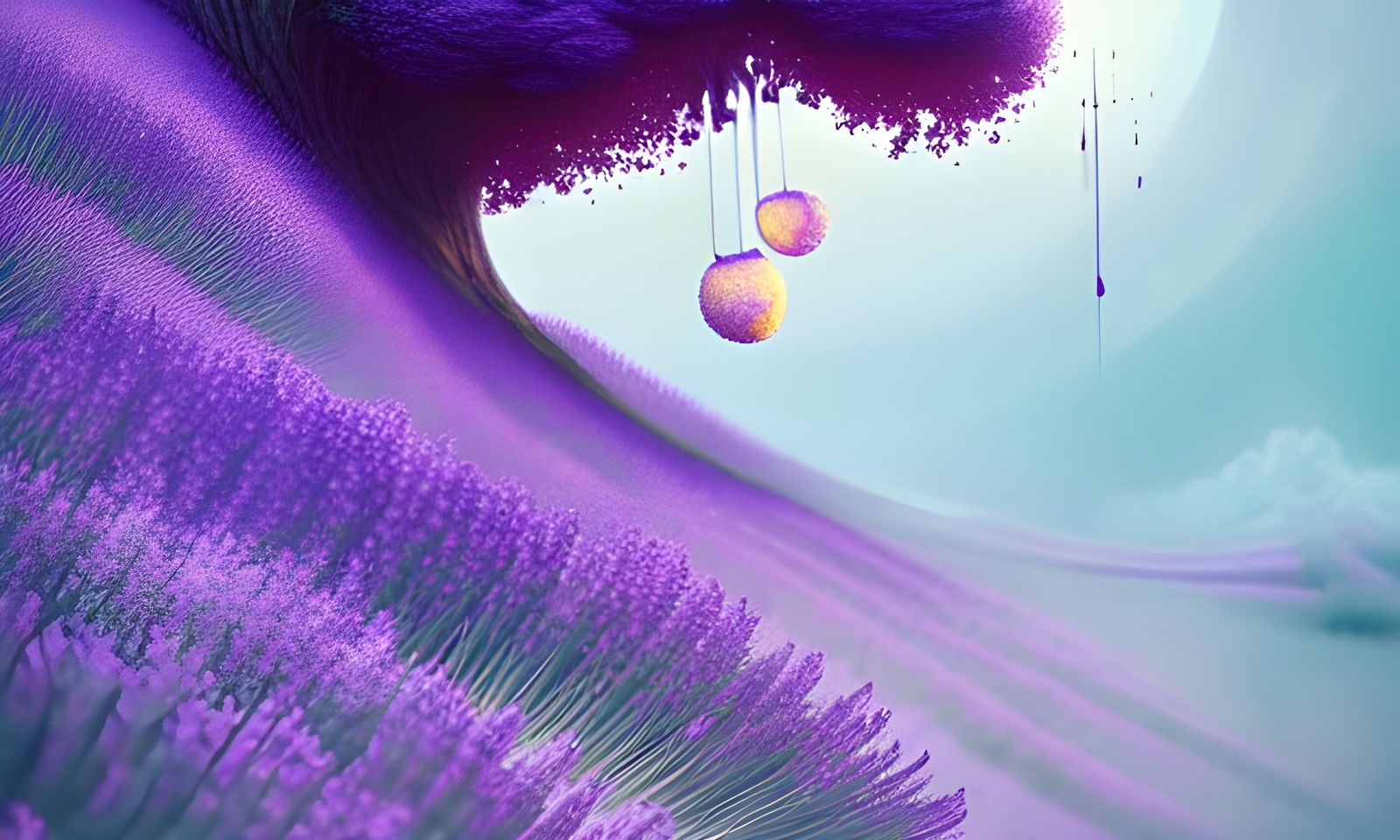 Experimental Lavender Logarithms Digital Illustration in 8K