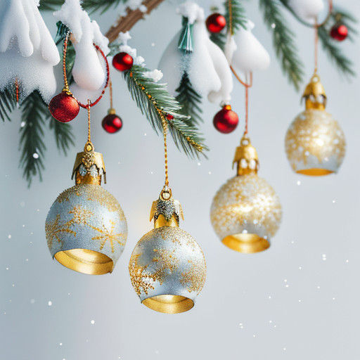 Whimsical Christmas Bells in Snowy Wonderland