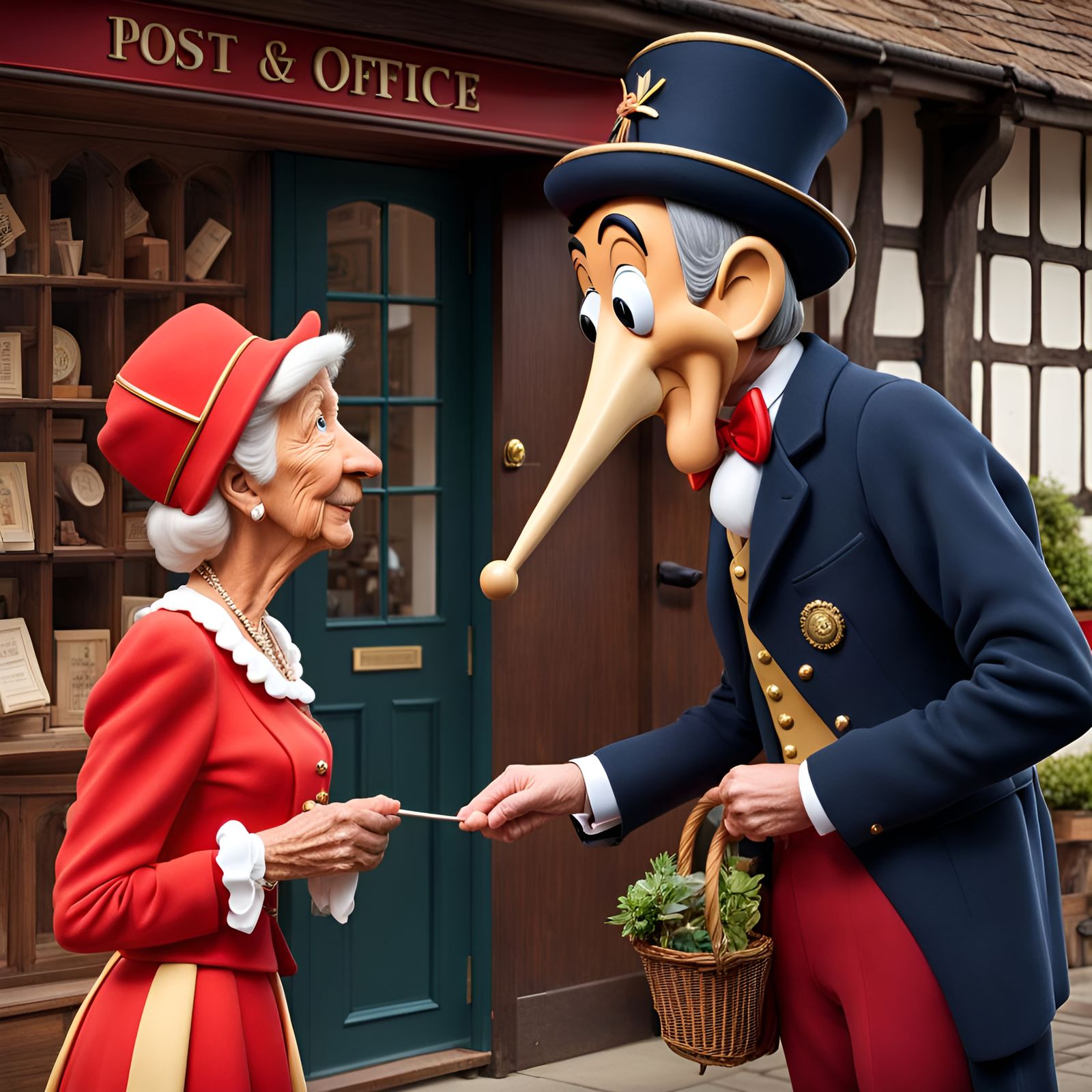"Yes dear, of course you can trust me, I'm the branch inspector from the Post Office" (mutters) "thief!"