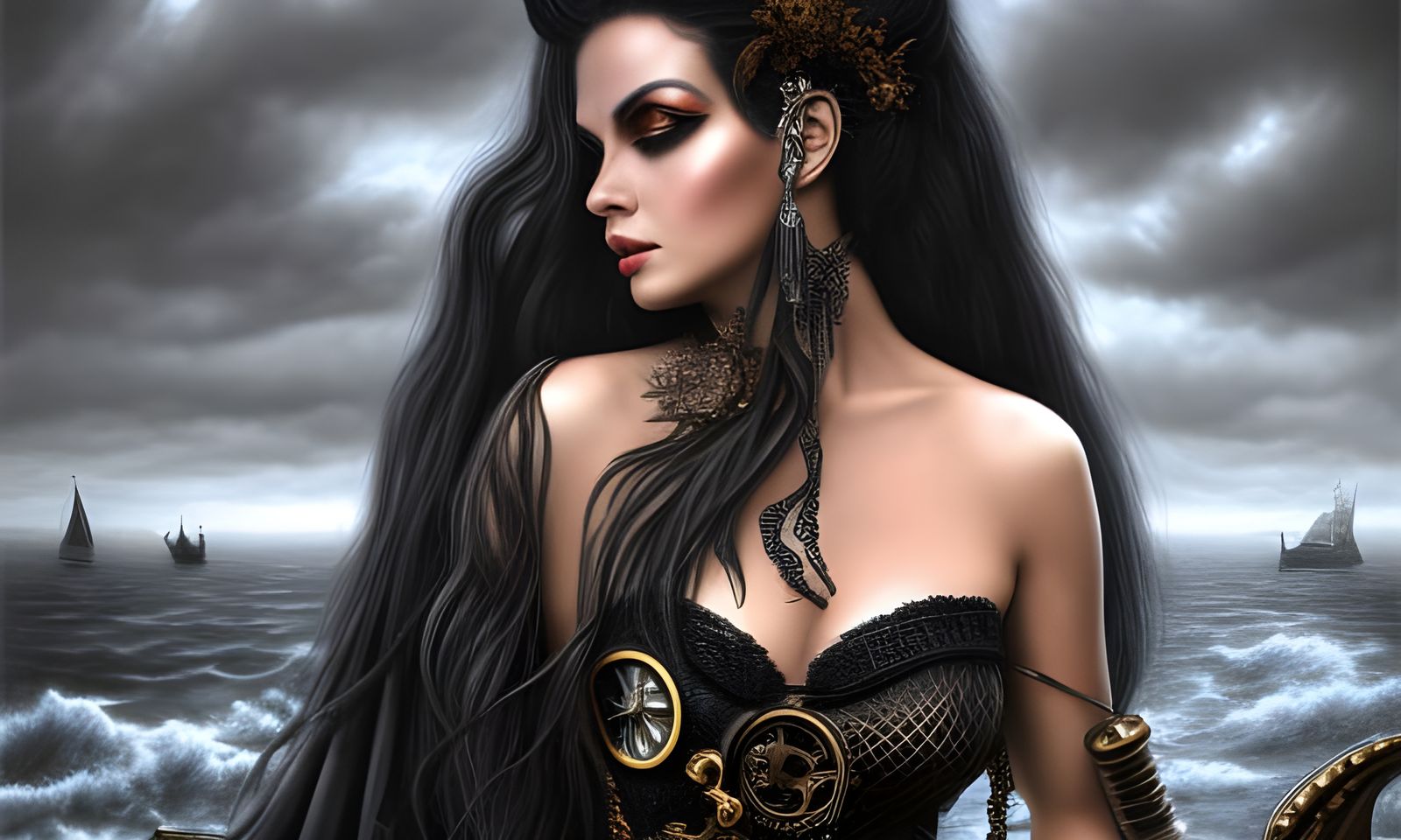 gothic steampunk mermaid