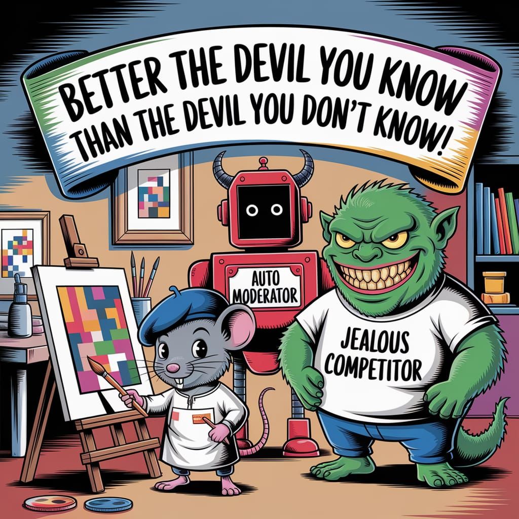 Whimsical Caricature: Better the Devil You Know