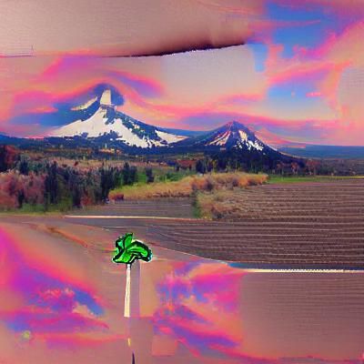 Lush Oregon Forest Digital Illustration
