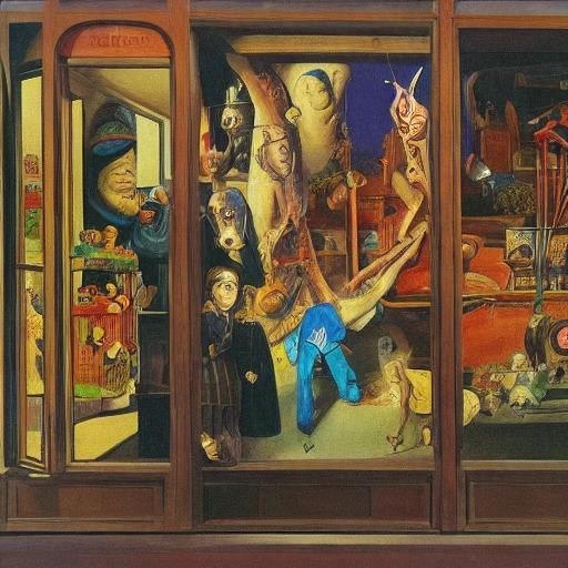 Surreal Toy Store Window Display