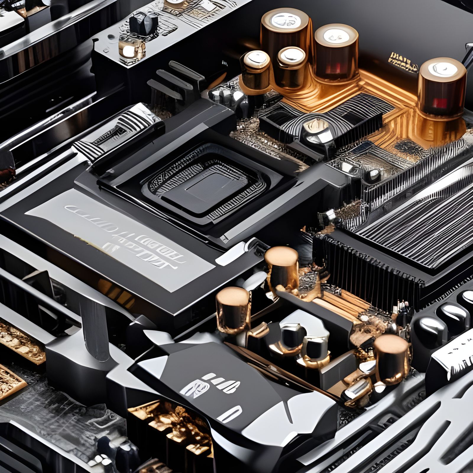 Steampunk PC Motherboard in Hyperrealistic 4K