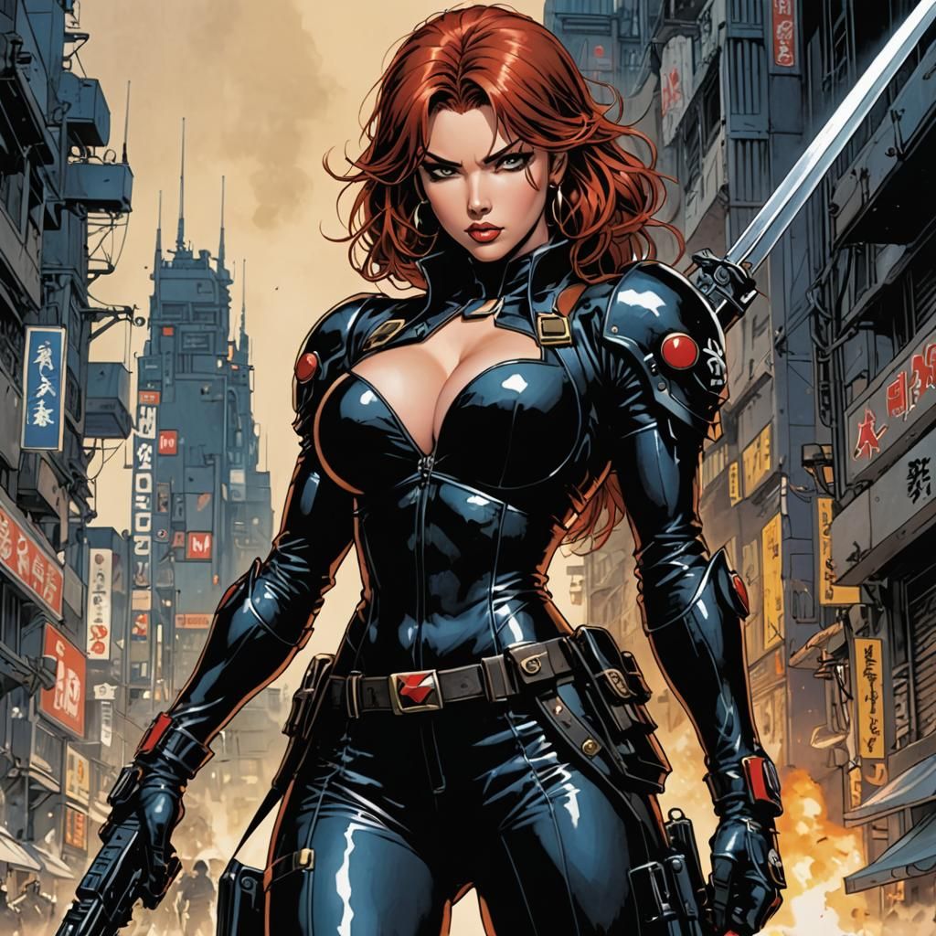Black Widow in Masamune Shirow Style
