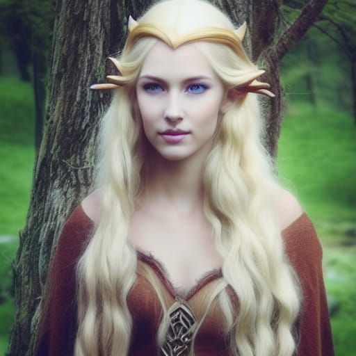 Ethereal Elven Druidess Portrait in 8k Resolution