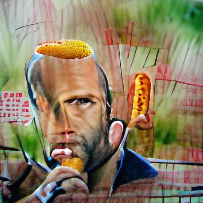 Jason Statham Eating a Corn Dog