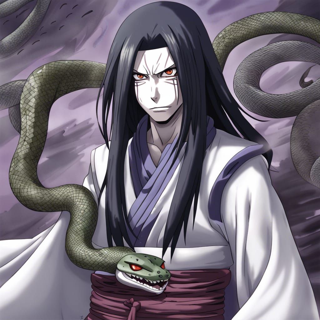 Hyperrealistic Orochimaru in Ninja War Chaos