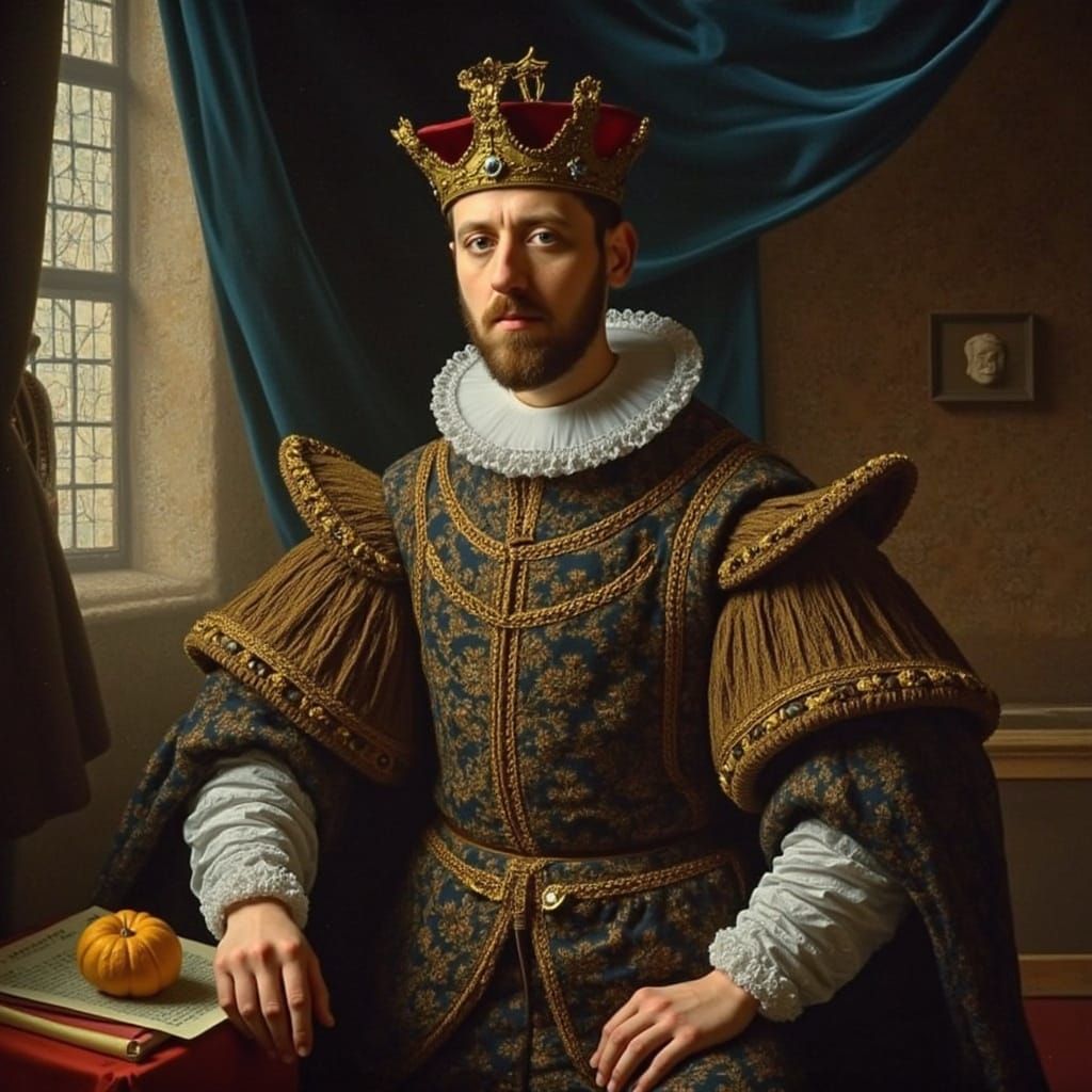 Mieszko I, Duke of Poland, Oil Painting Portrait