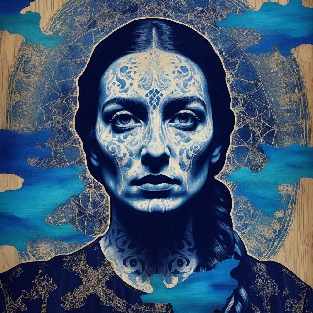 Surreal Dadaïsme Goddess in Medieval Abyss