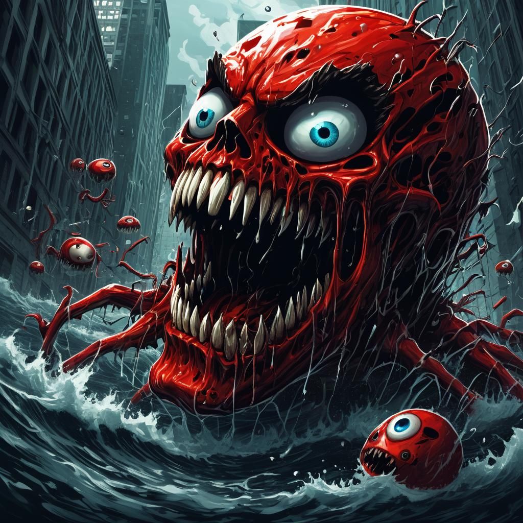Eerie Floating Objects with Eyes in Carnage Art