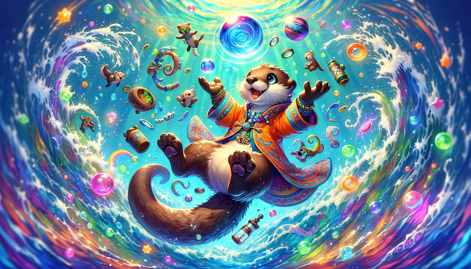 Playful Otter's Underwater Antics