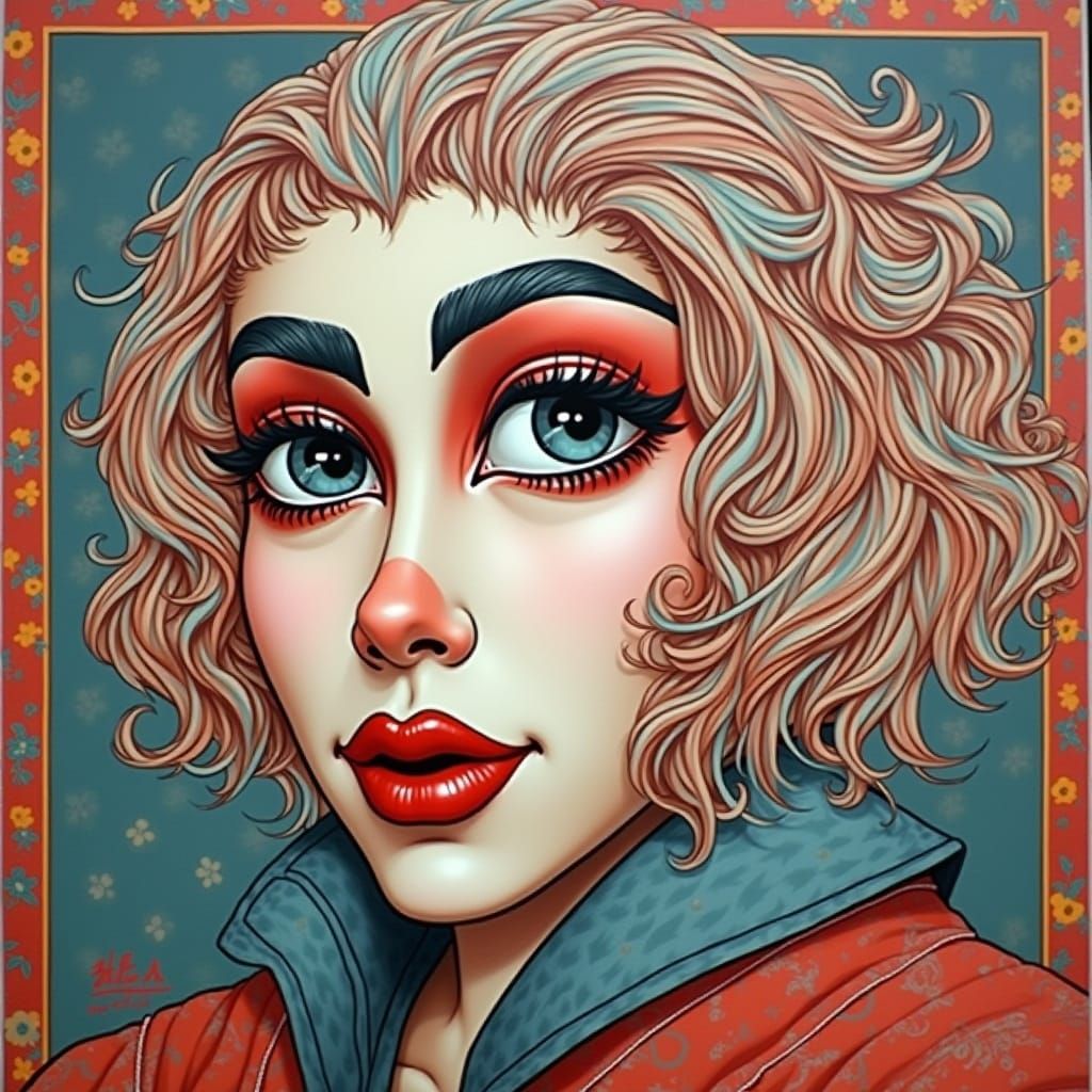 Tutankhamun, Harlequin, Geisha in Red