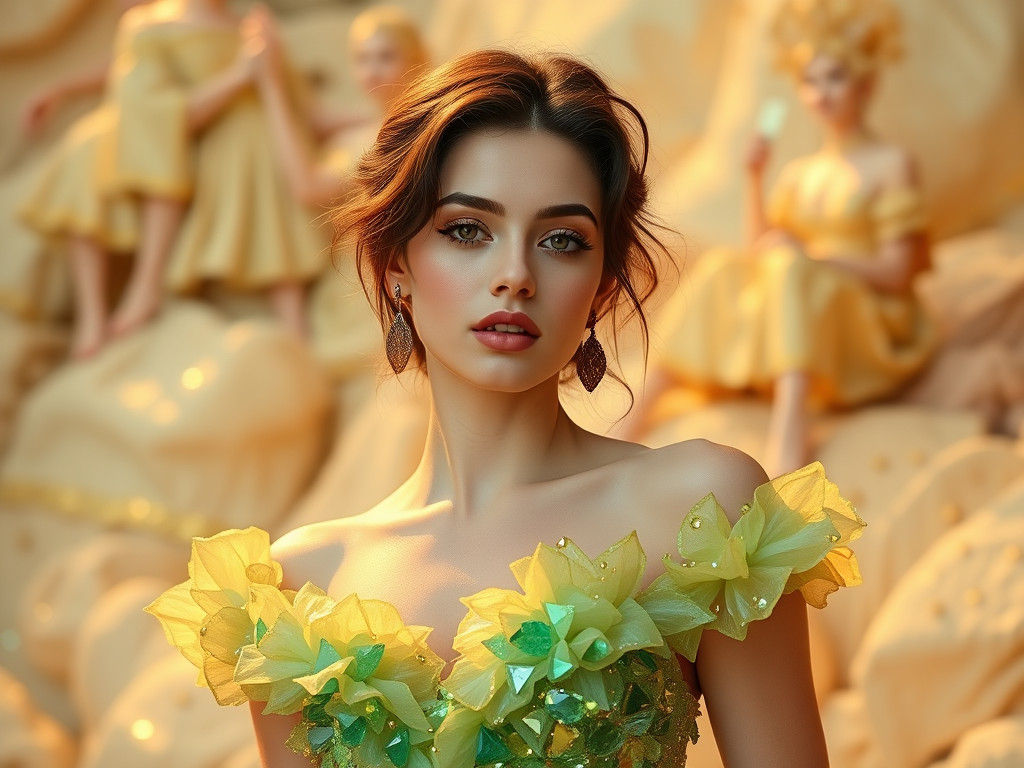 Daylight Quarry in Warm Emerald and Gold