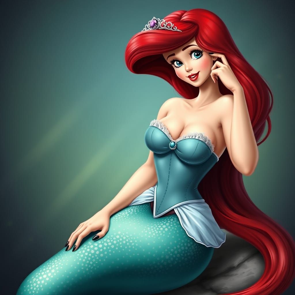Hyperrealistic Disney Princess Pin Up