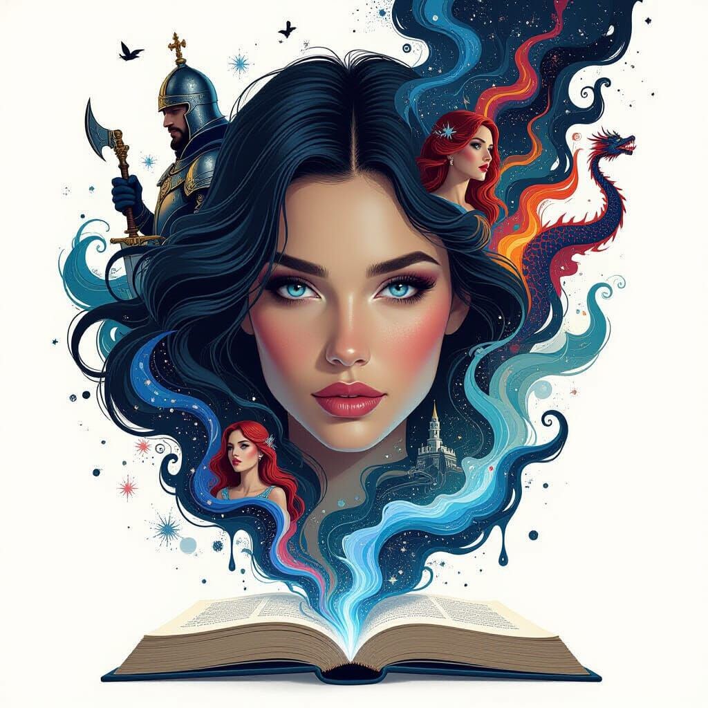 Ink Words Transform into Dreamlike Fantasy Scenes