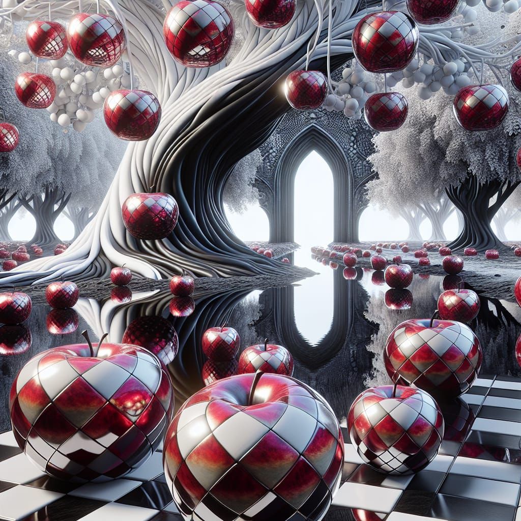 Surreal Apple Tree
