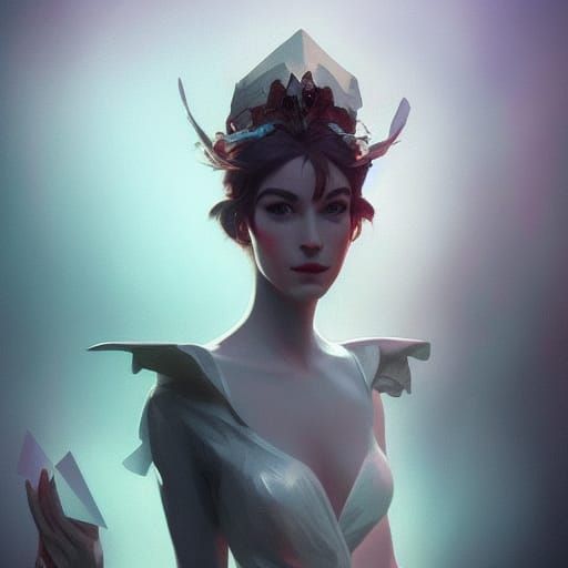 Gothic Zentai Teen Magician Portrait in 8K