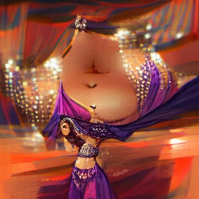 Dreamy Belly Dancer in Ethereal Style