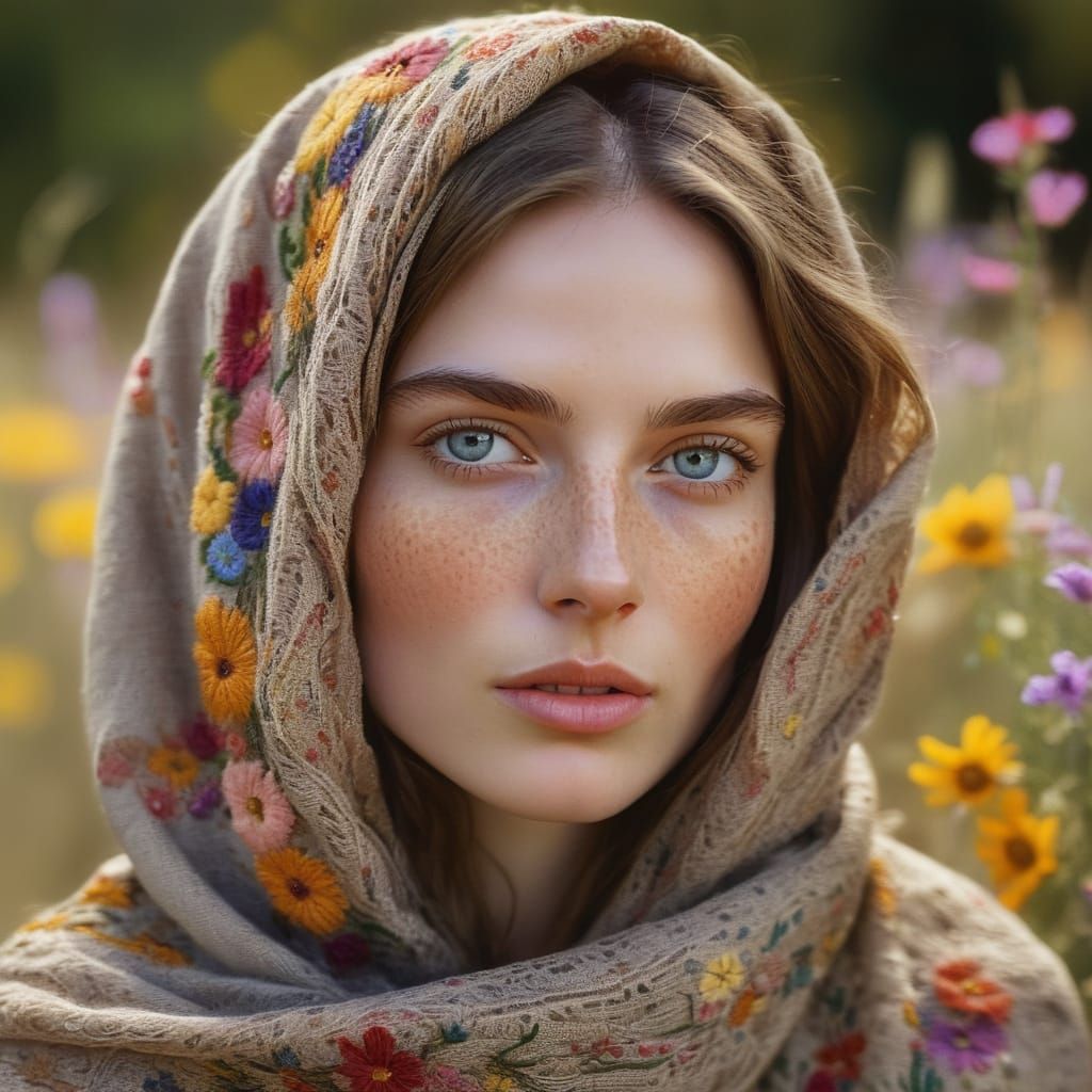 Ethereal Portrait of a Woman in Earthy tones