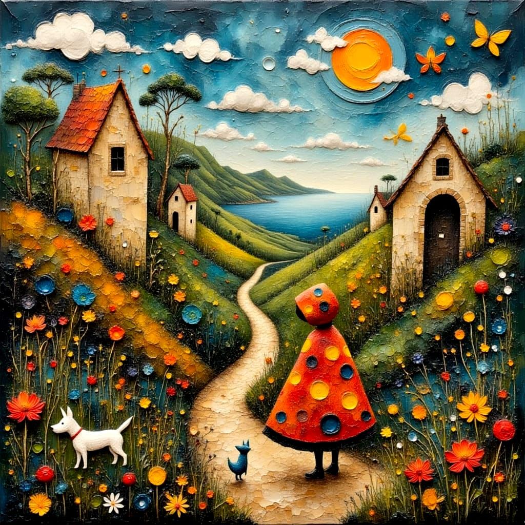 Chasing each other through the flowers