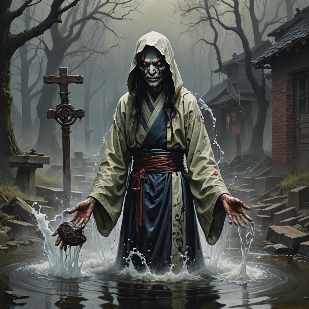 Sinister Water Cleansing Ritual for Exorcism