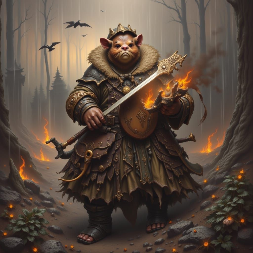 Abstract AI Rendering of "Flux Rain"