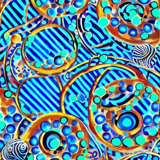 Silver Circles in Colorful Graffiti Art Style