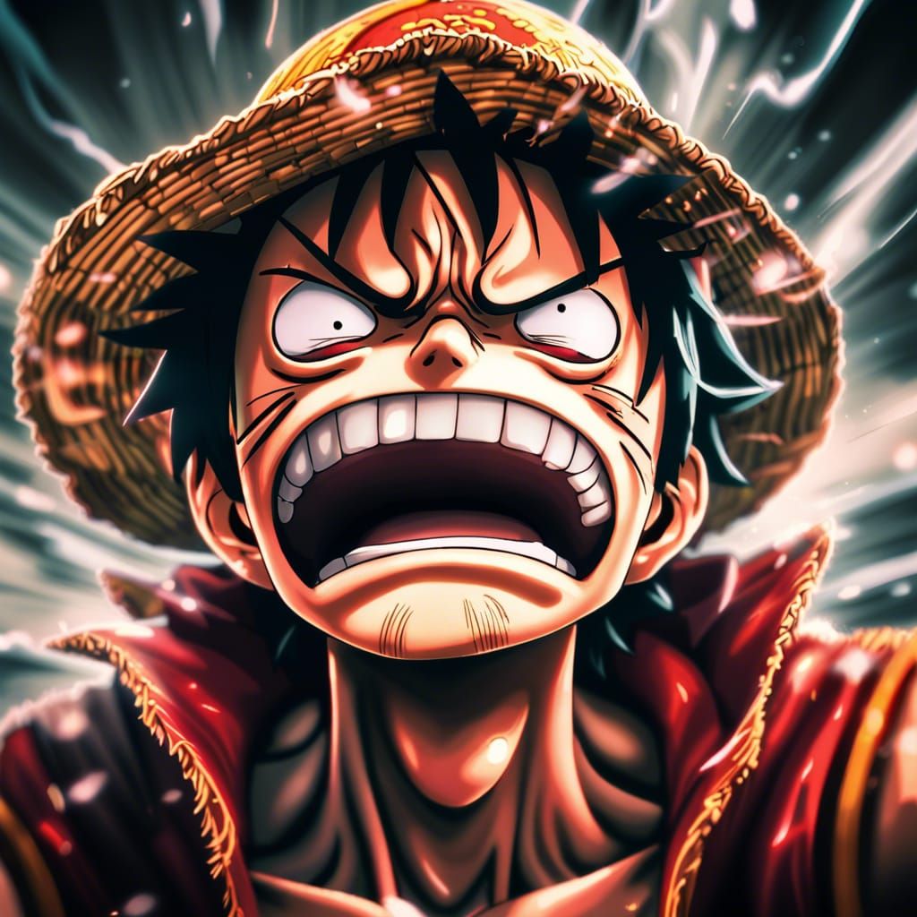 Luffy Unleashes 100% Power in Hyperrealistic Detail