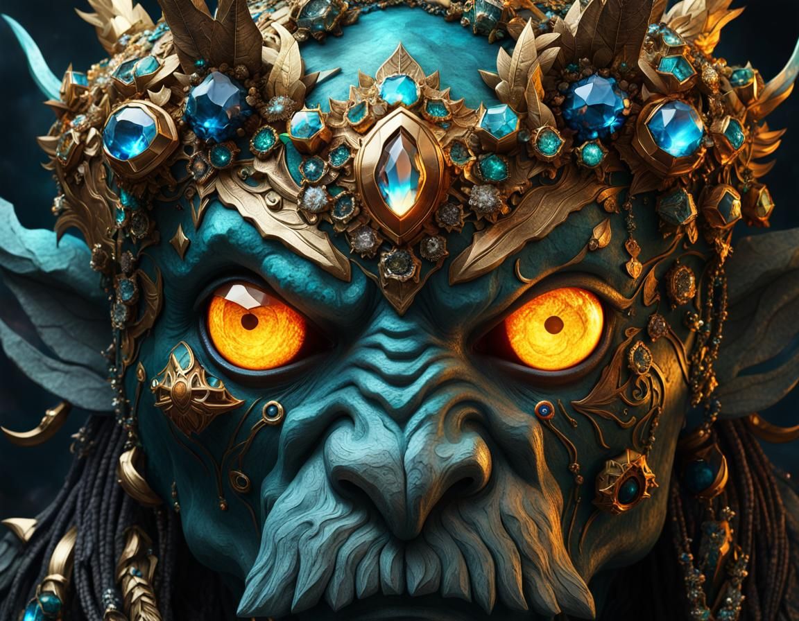 Earth Elemental Portrait in Fantasycore Style