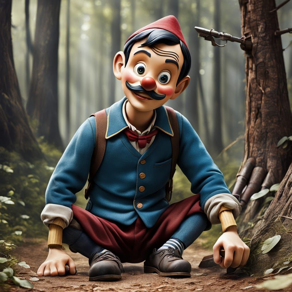 Classic Pinocchio Illustration