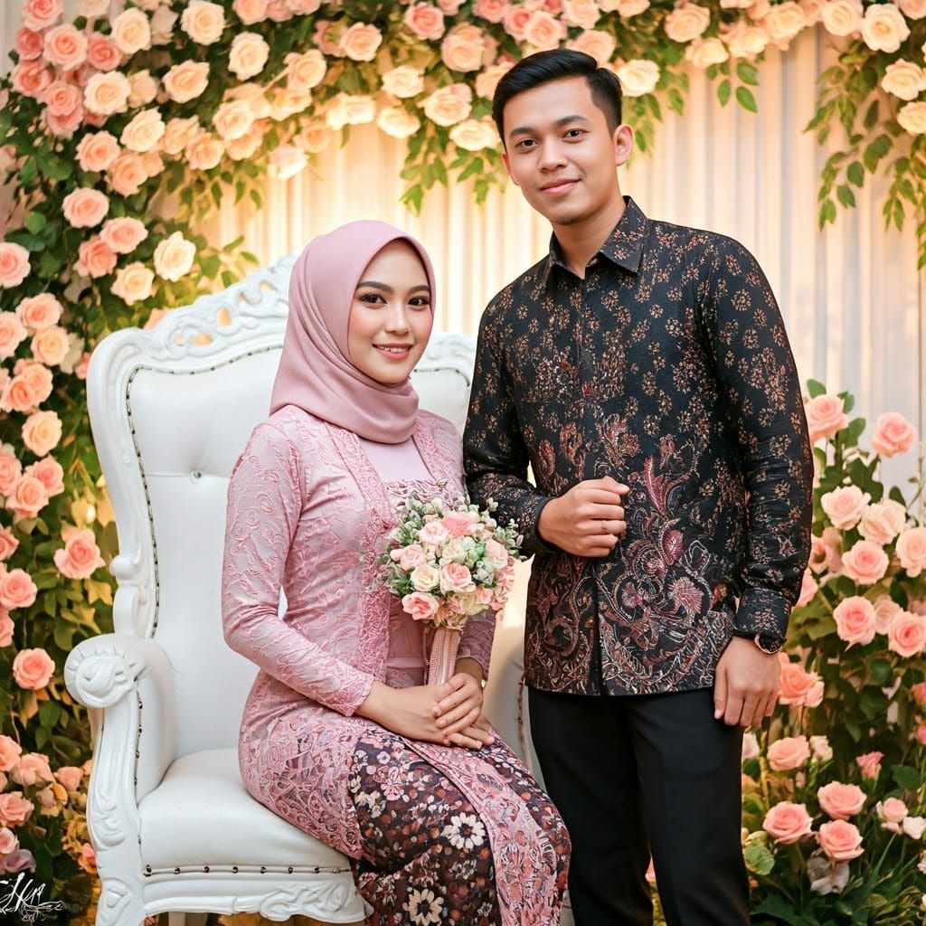 Korean Woman in Kebaya at Engagement Ceremony