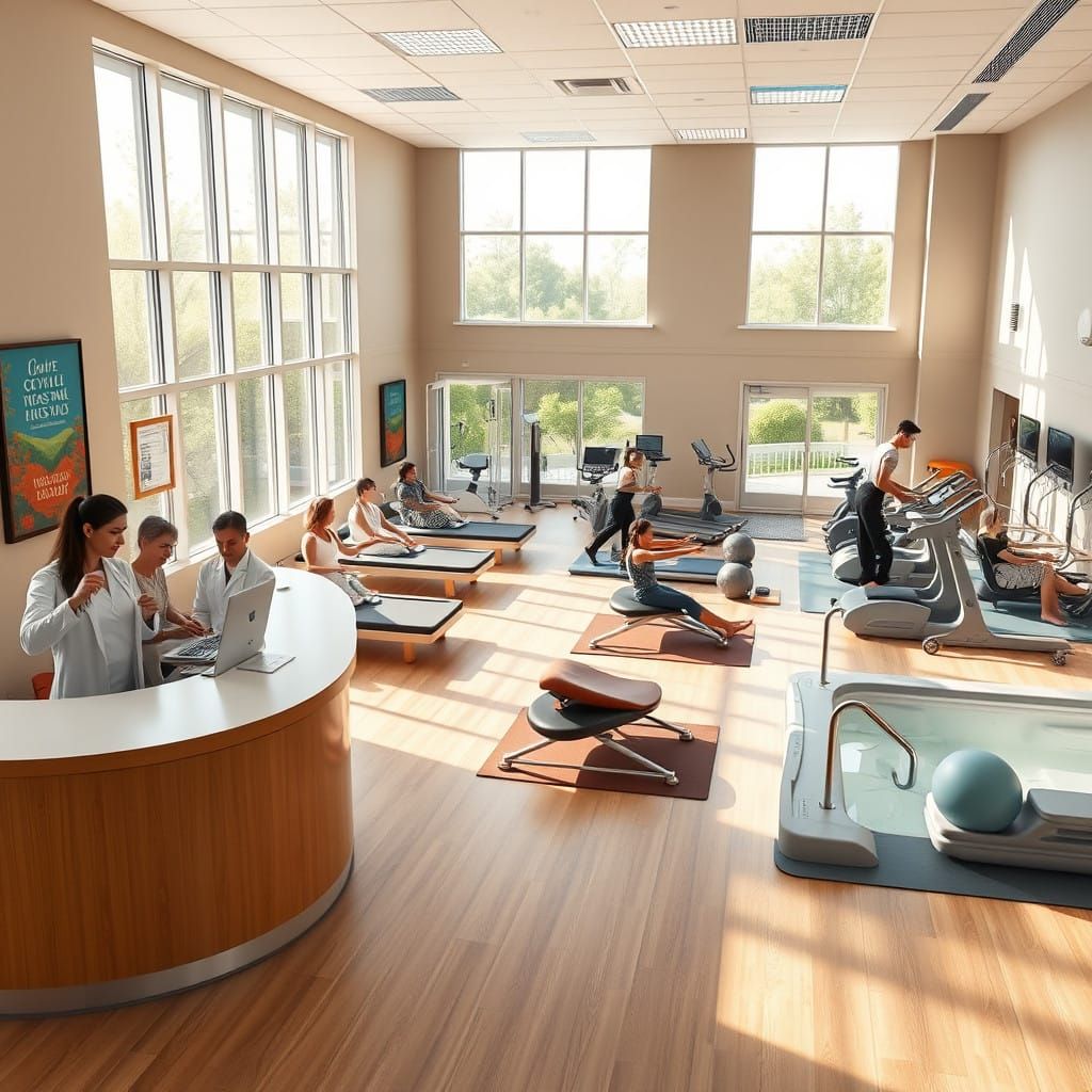 Inviting Physical Therapy Clinic in Natural Light